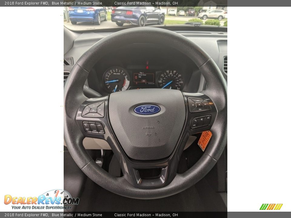 2018 Ford Explorer FWD Blue Metallic / Medium Stone Photo #9