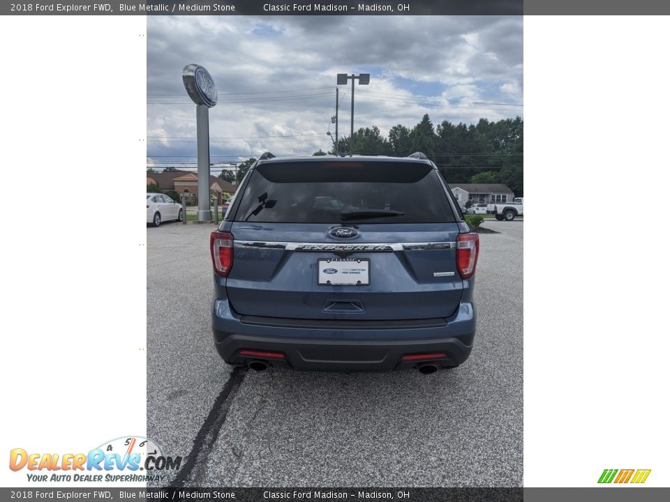2018 Ford Explorer FWD Blue Metallic / Medium Stone Photo #12
