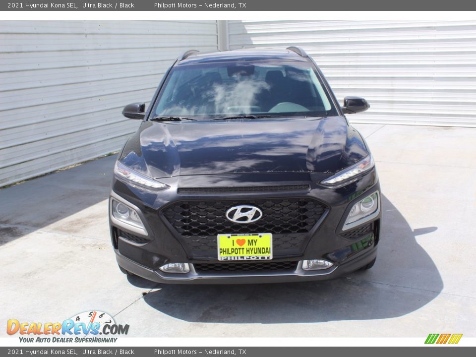 2021 Hyundai Kona SEL Ultra Black / Black Photo #3