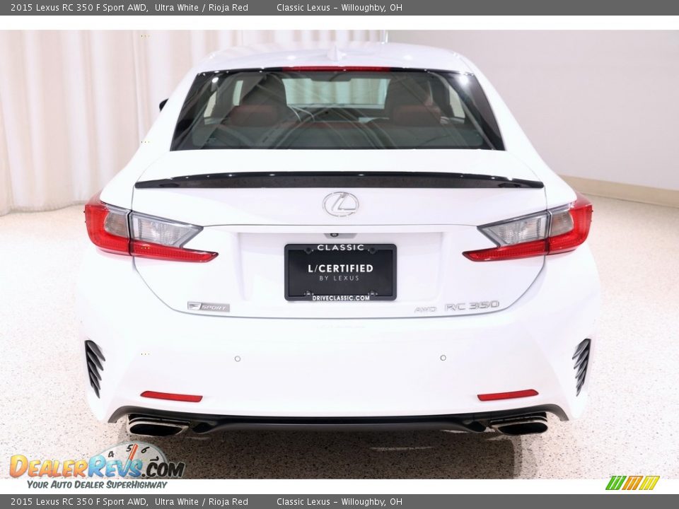 2015 Lexus RC 350 F Sport AWD Ultra White / Rioja Red Photo #32