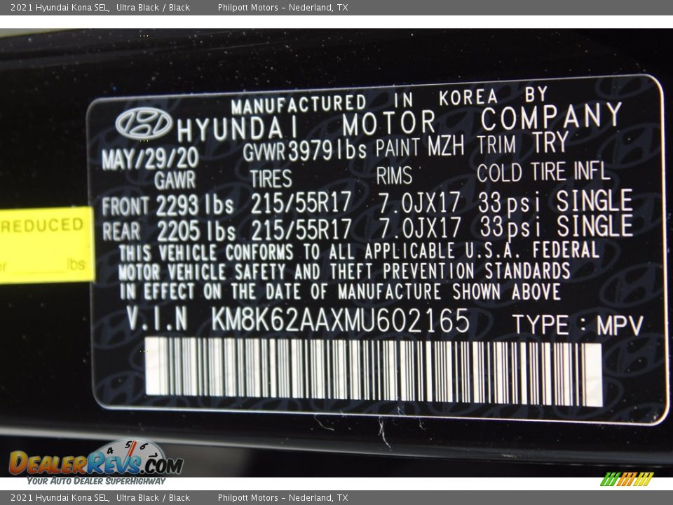 2021 Hyundai Kona SEL Ultra Black / Black Photo #26