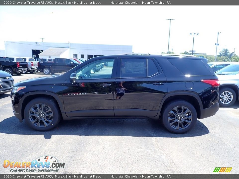 2020 Chevrolet Traverse RS AWD Mosaic Black Metallic / Jet Black Photo #3