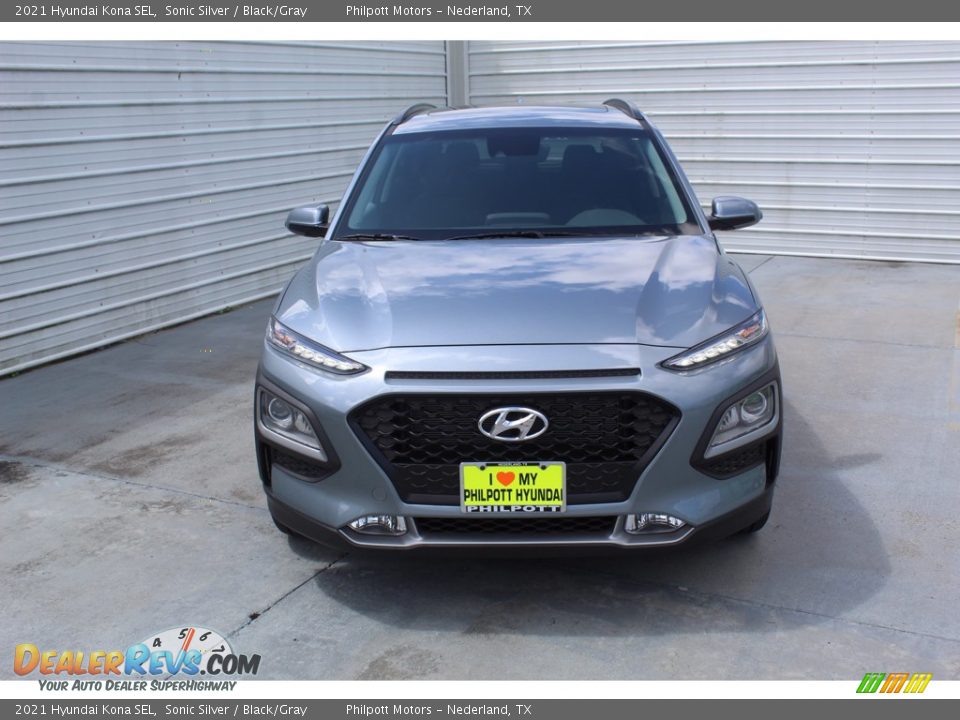 2021 Hyundai Kona SEL Sonic Silver / Black/Gray Photo #3