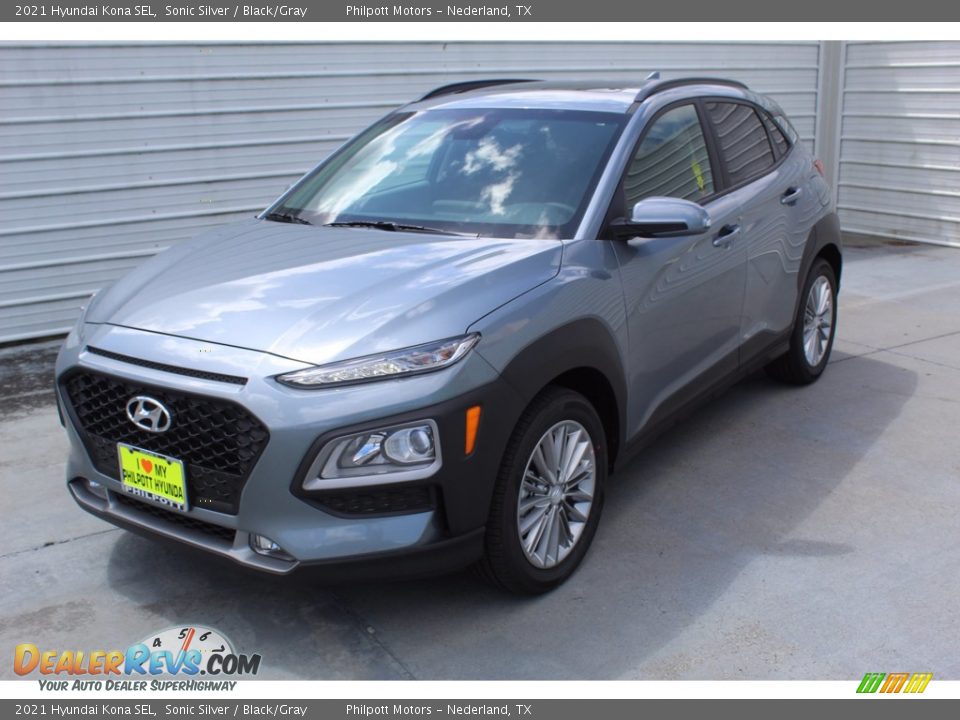 2021 Hyundai Kona SEL Sonic Silver / Black/Gray Photo #4