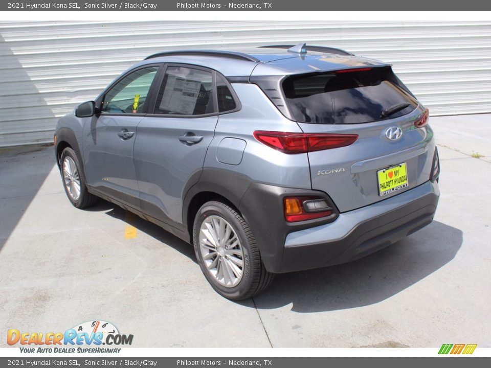 2021 Hyundai Kona SEL Sonic Silver / Black/Gray Photo #6