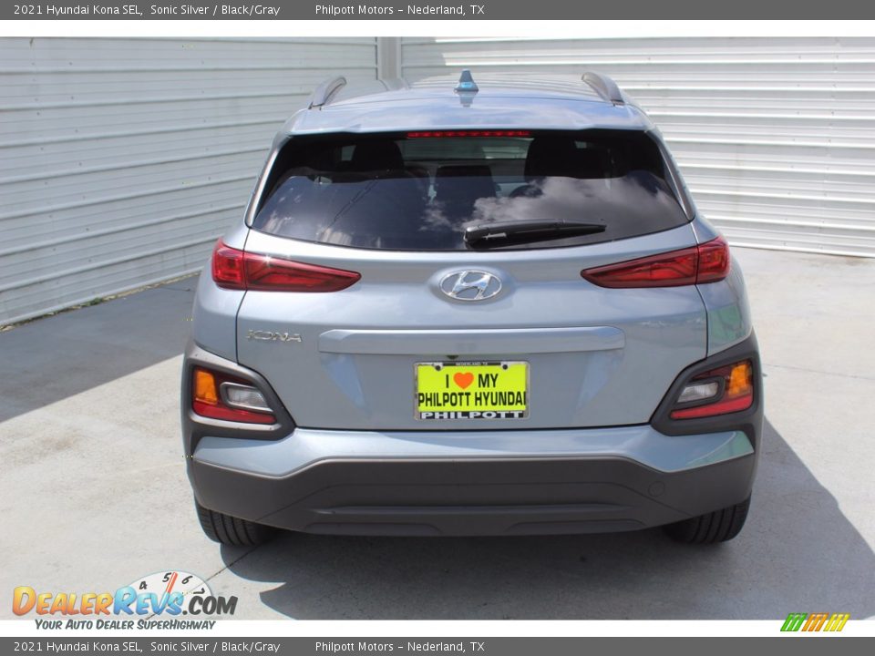 2021 Hyundai Kona SEL Sonic Silver / Black/Gray Photo #7