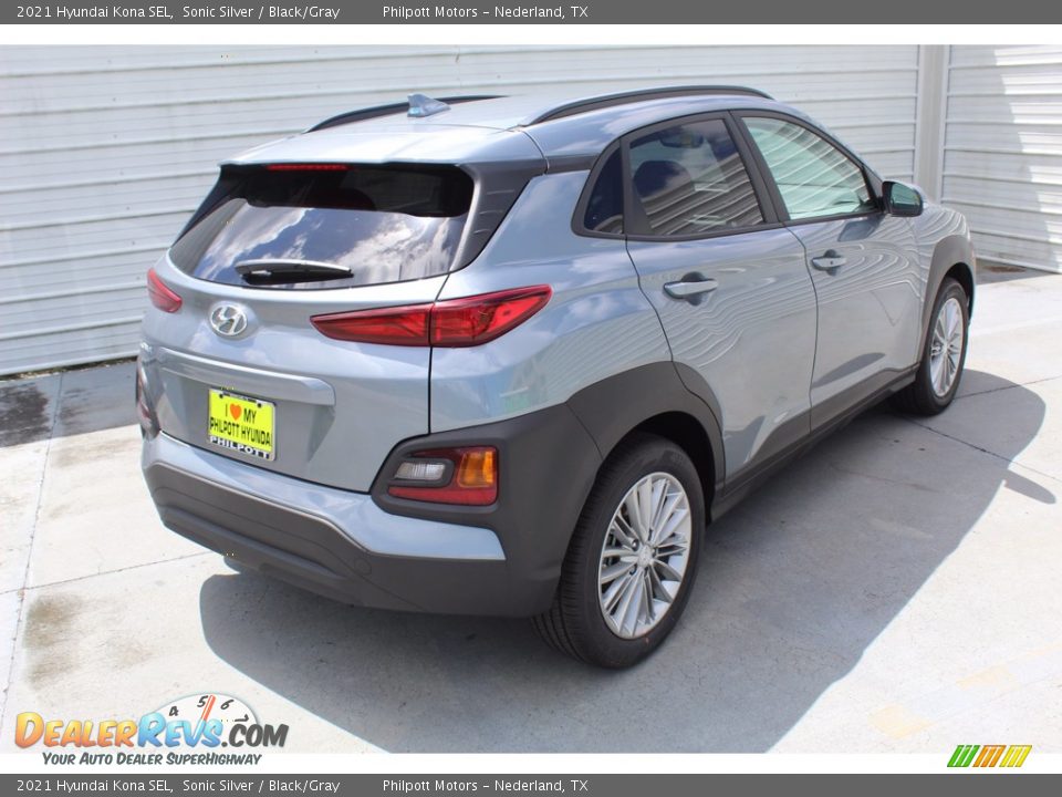 2021 Hyundai Kona SEL Sonic Silver / Black/Gray Photo #8