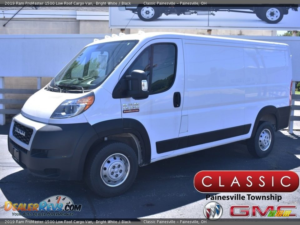 2019 Ram ProMaster 1500 Low Roof Cargo Van Bright White / Black Photo #1