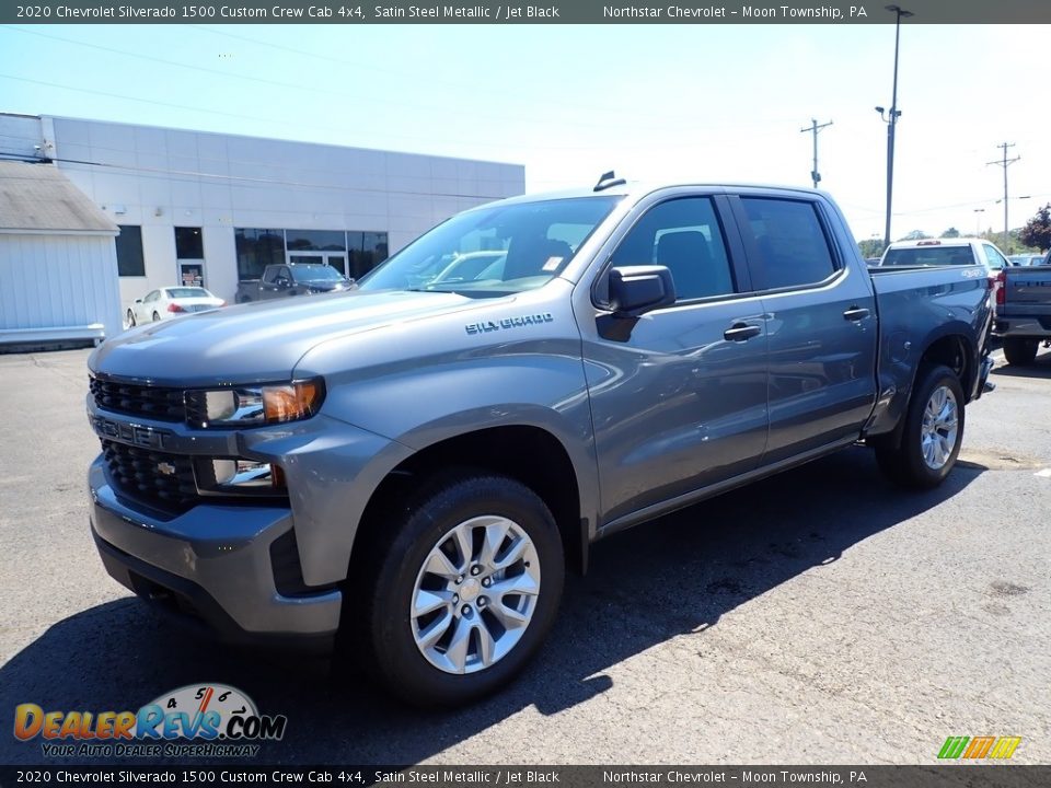 2020 Chevrolet Silverado 1500 Custom Crew Cab 4x4 Satin Steel Metallic / Jet Black Photo #1