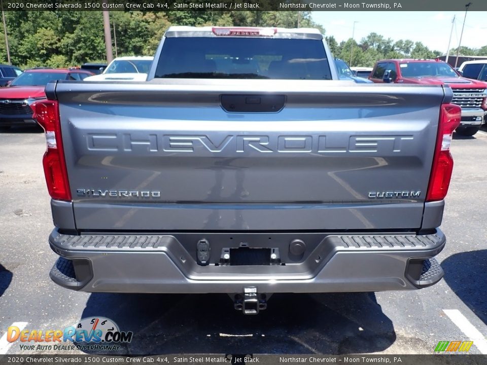 2020 Chevrolet Silverado 1500 Custom Crew Cab 4x4 Satin Steel Metallic / Jet Black Photo #4