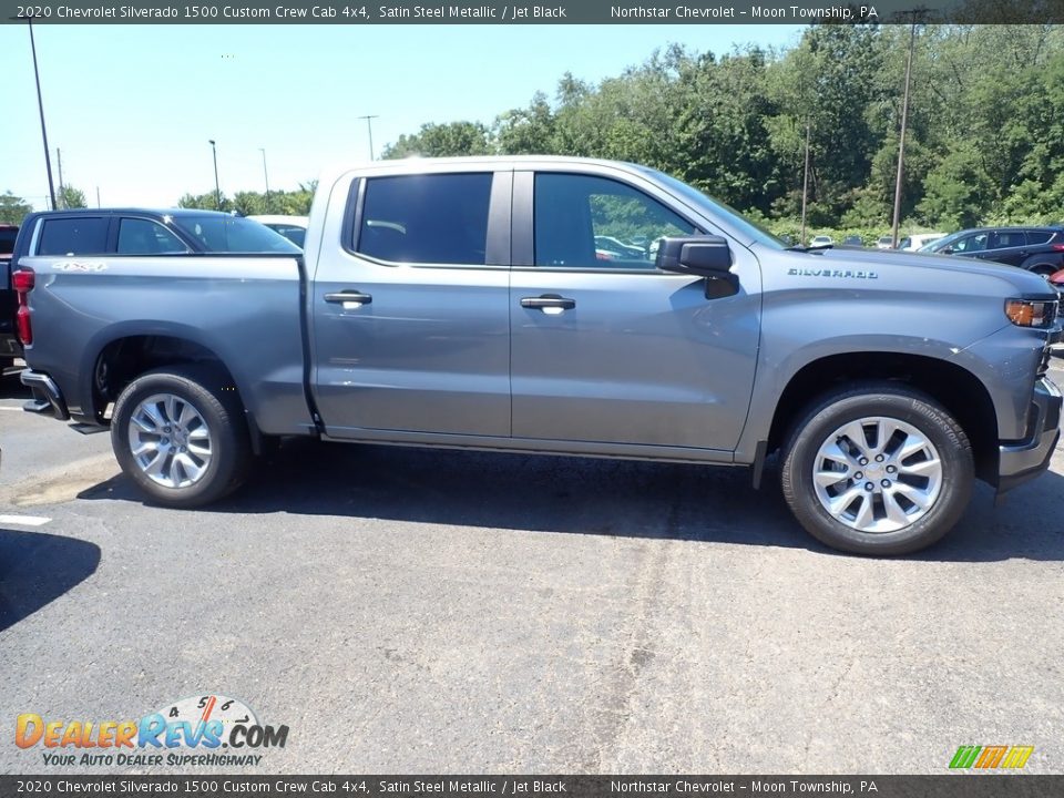 2020 Chevrolet Silverado 1500 Custom Crew Cab 4x4 Satin Steel Metallic / Jet Black Photo #6