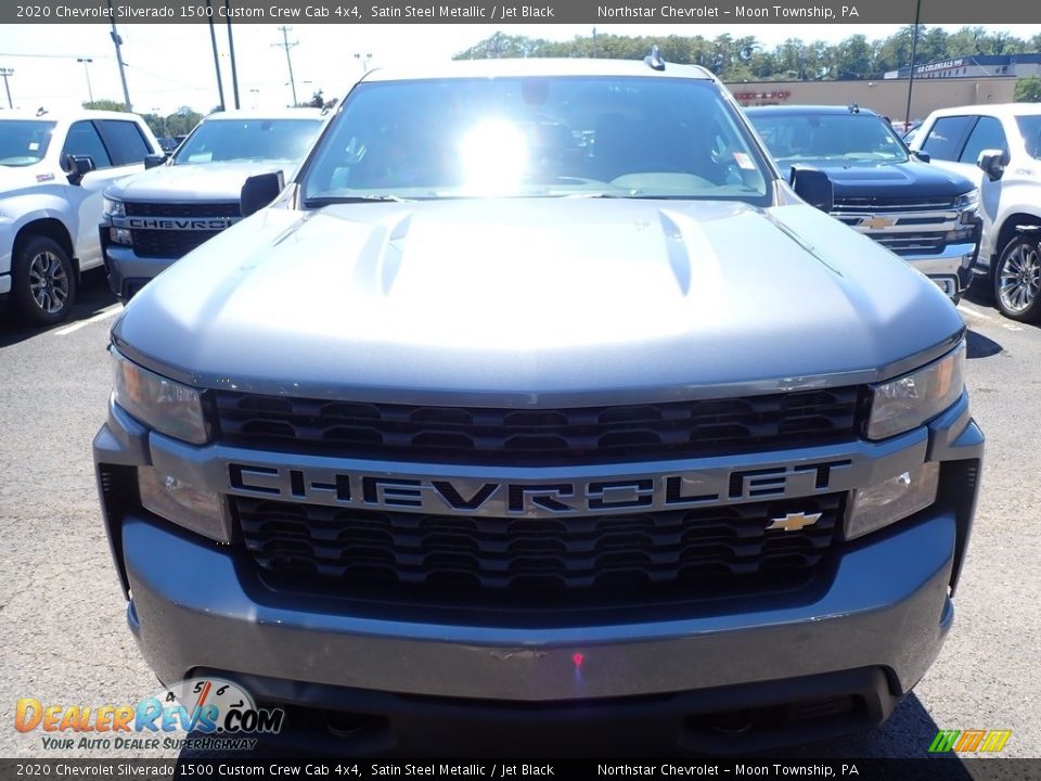 2020 Chevrolet Silverado 1500 Custom Crew Cab 4x4 Satin Steel Metallic / Jet Black Photo #8