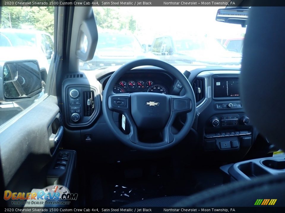2020 Chevrolet Silverado 1500 Custom Crew Cab 4x4 Satin Steel Metallic / Jet Black Photo #12