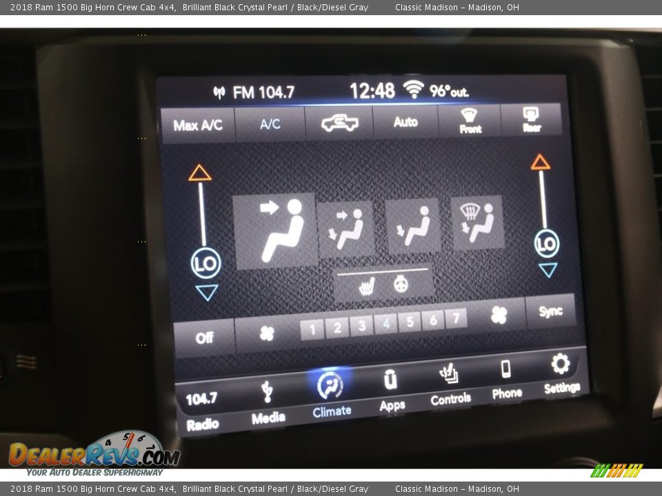 2018 Ram 1500 Big Horn Crew Cab 4x4 Brilliant Black Crystal Pearl / Black/Diesel Gray Photo #11