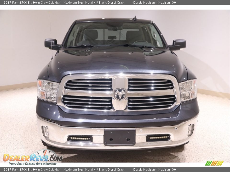 2017 Ram 1500 Big Horn Crew Cab 4x4 Maximum Steel Metallic / Black/Diesel Gray Photo #2