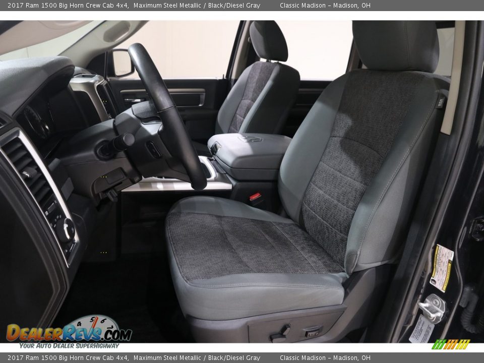 2017 Ram 1500 Big Horn Crew Cab 4x4 Maximum Steel Metallic / Black/Diesel Gray Photo #5