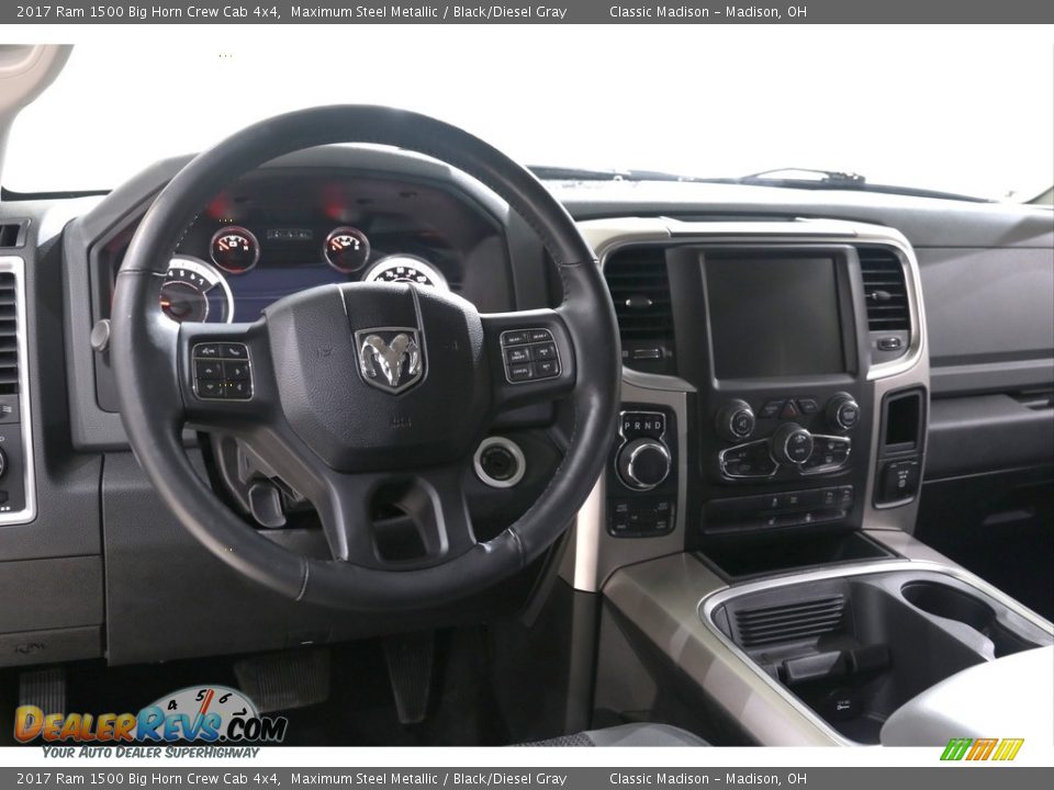 2017 Ram 1500 Big Horn Crew Cab 4x4 Maximum Steel Metallic / Black/Diesel Gray Photo #6