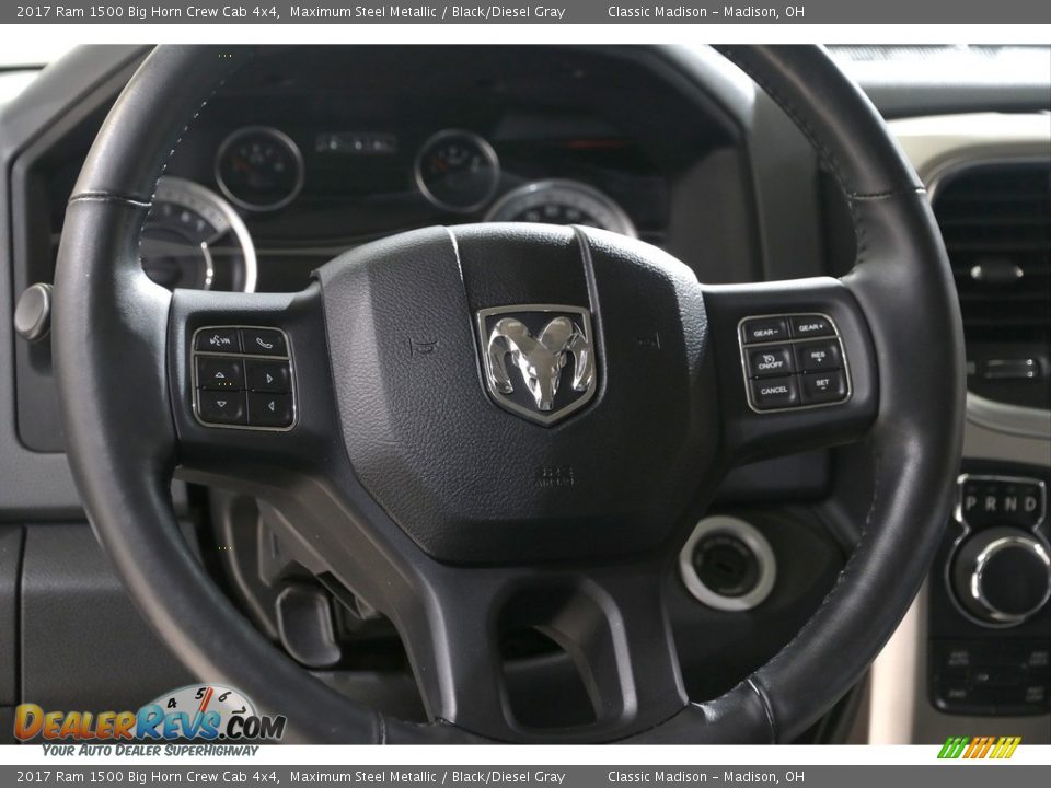 2017 Ram 1500 Big Horn Crew Cab 4x4 Maximum Steel Metallic / Black/Diesel Gray Photo #7