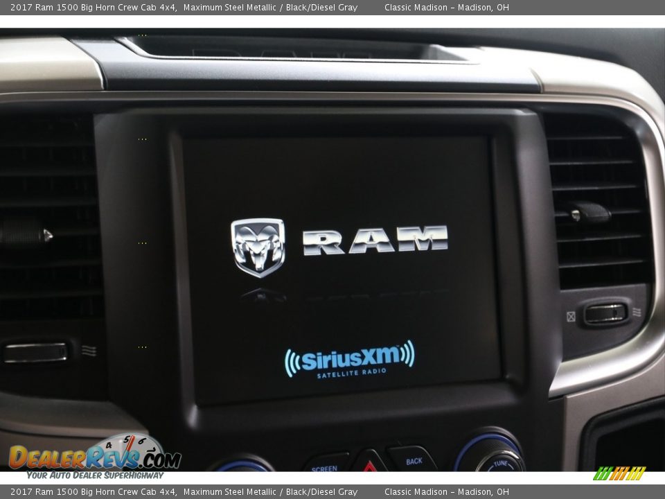 2017 Ram 1500 Big Horn Crew Cab 4x4 Maximum Steel Metallic / Black/Diesel Gray Photo #10