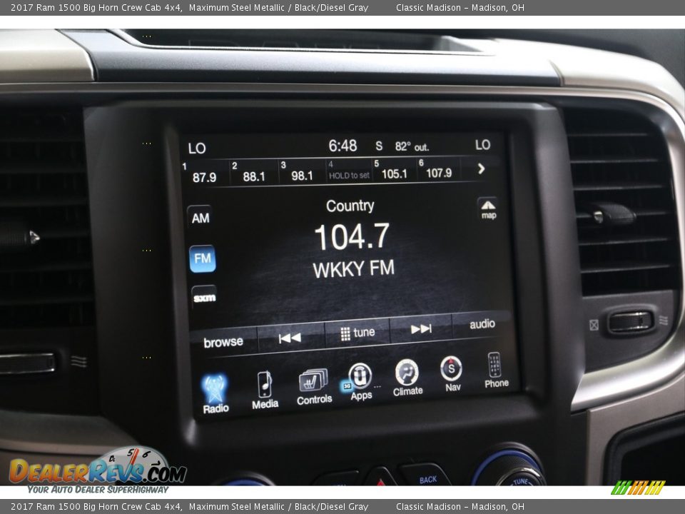 2017 Ram 1500 Big Horn Crew Cab 4x4 Maximum Steel Metallic / Black/Diesel Gray Photo #11