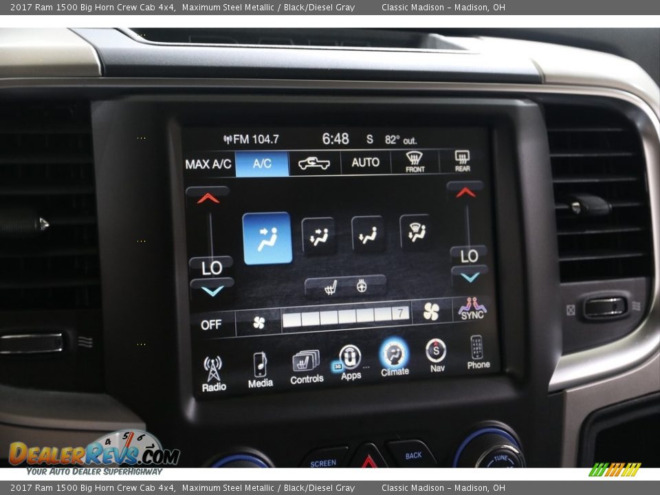2017 Ram 1500 Big Horn Crew Cab 4x4 Maximum Steel Metallic / Black/Diesel Gray Photo #15
