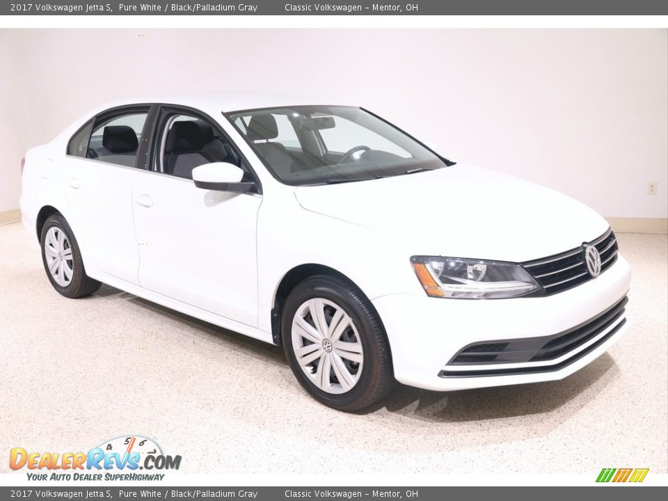 2017 Volkswagen Jetta S Pure White / Black/Palladium Gray Photo #1