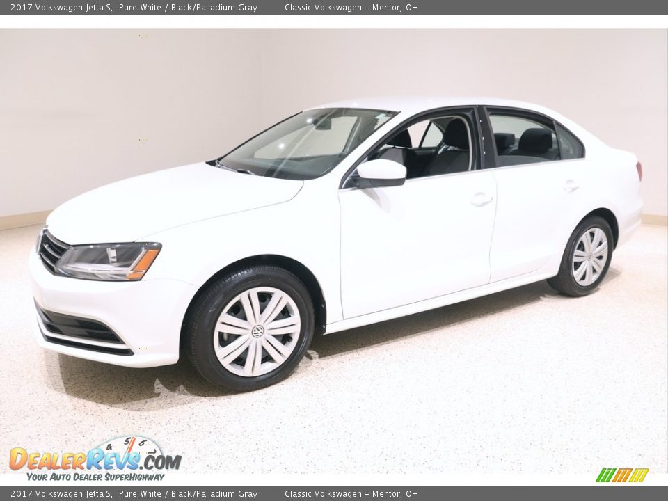 2017 Volkswagen Jetta S Pure White / Black/Palladium Gray Photo #3