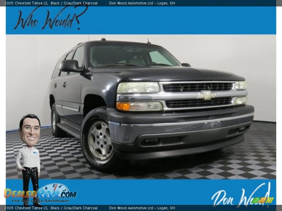 2005 Chevrolet Tahoe LS Black / Gray/Dark Charcoal Photo #1