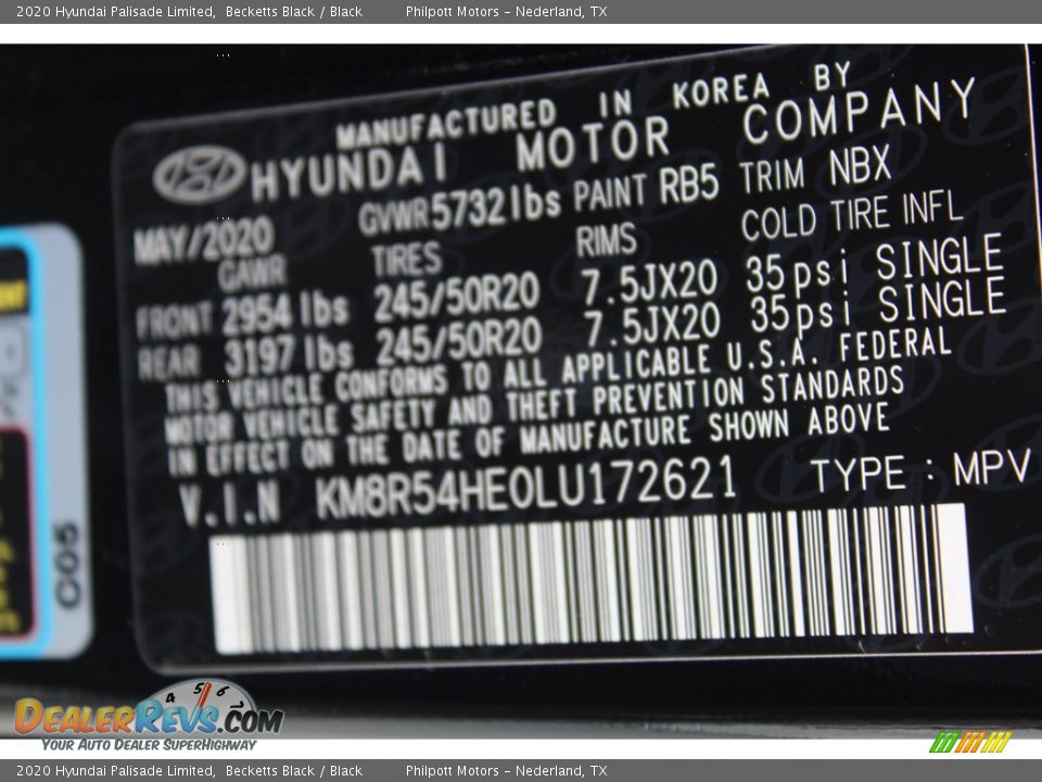 2020 Hyundai Palisade Limited Becketts Black / Black Photo #25