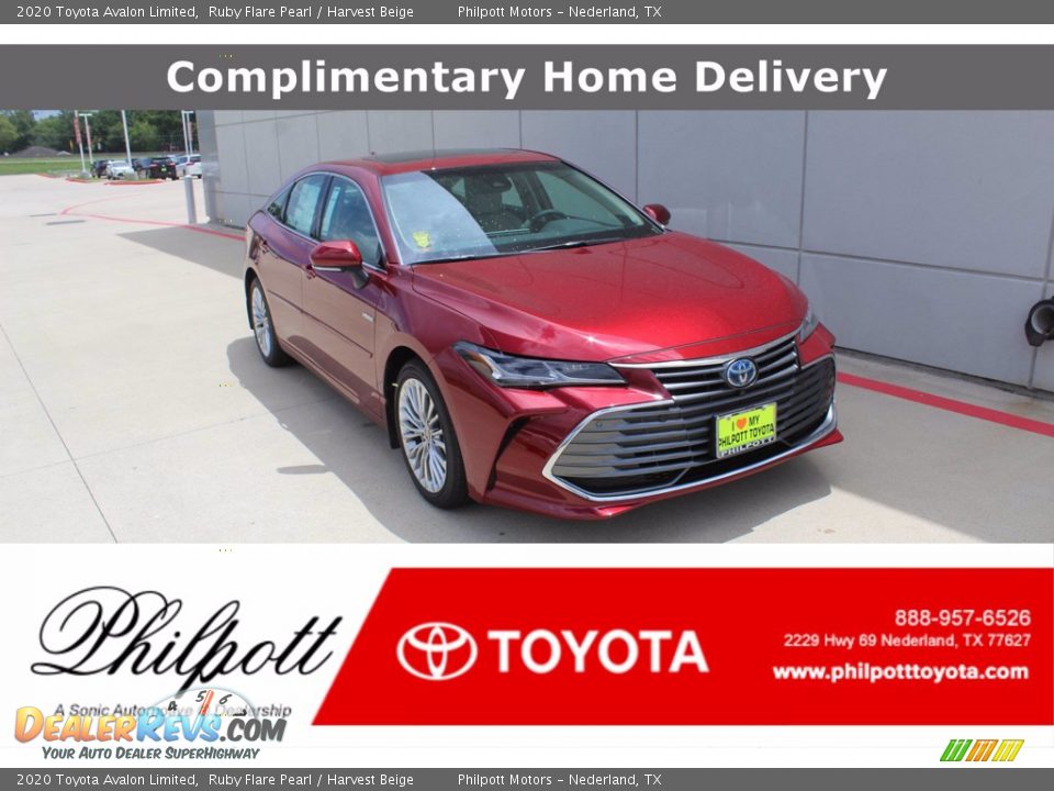 2020 Toyota Avalon Limited Ruby Flare Pearl / Harvest Beige Photo #1