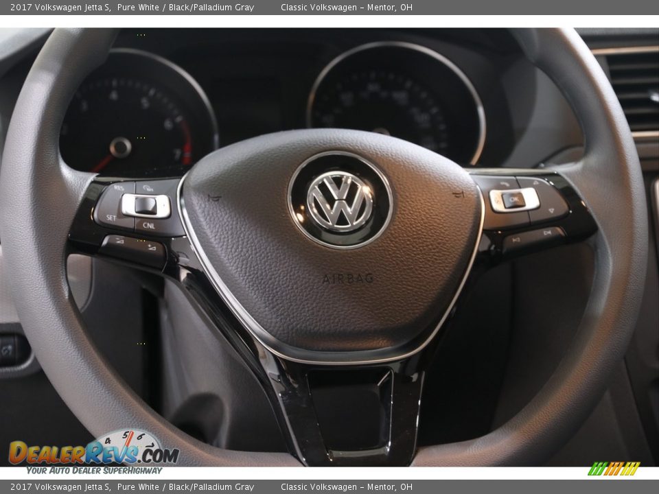 2017 Volkswagen Jetta S Pure White / Black/Palladium Gray Photo #7