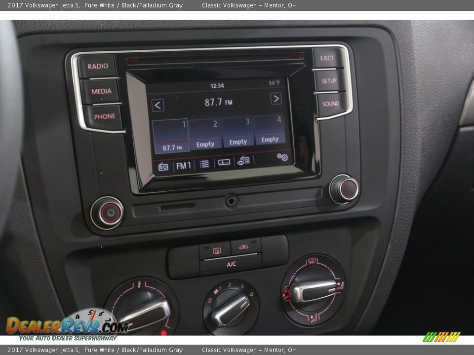 2017 Volkswagen Jetta S Pure White / Black/Palladium Gray Photo #9