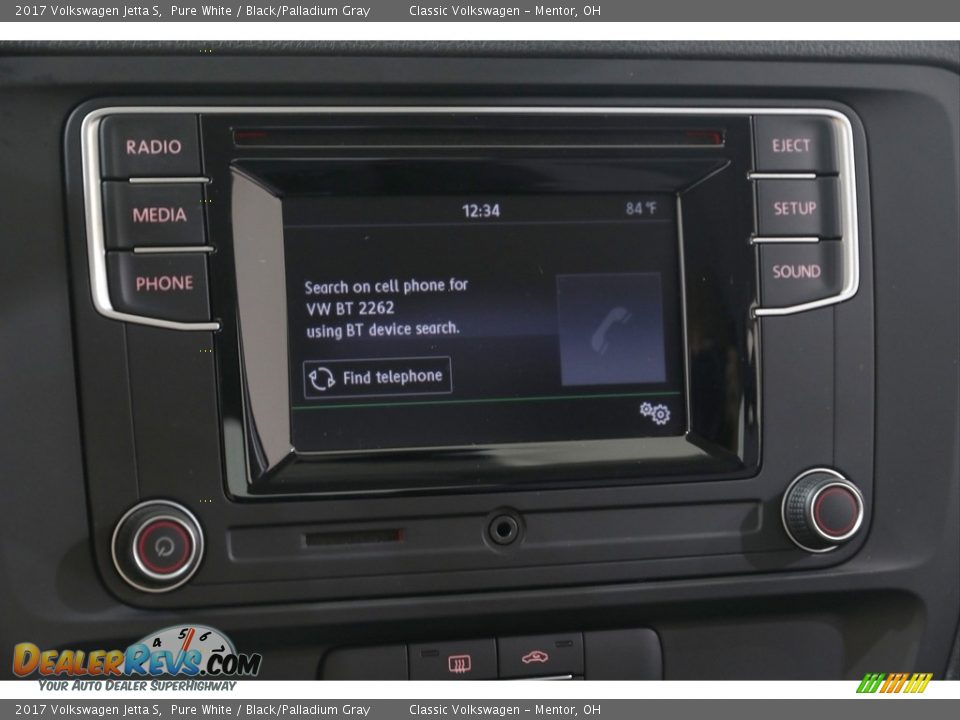 2017 Volkswagen Jetta S Pure White / Black/Palladium Gray Photo #10