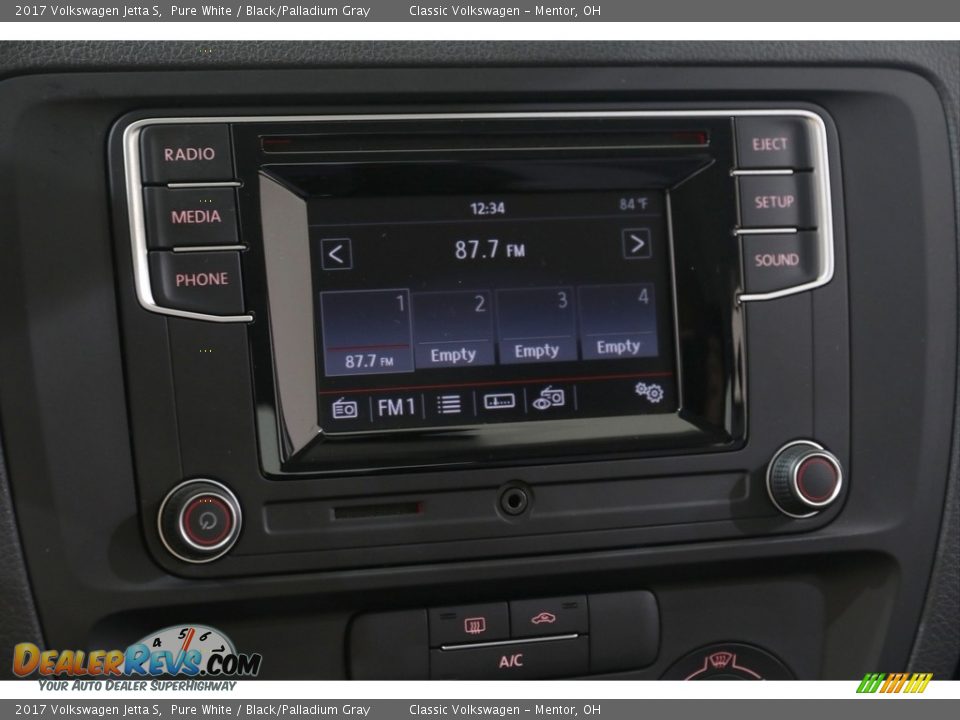 2017 Volkswagen Jetta S Pure White / Black/Palladium Gray Photo #12