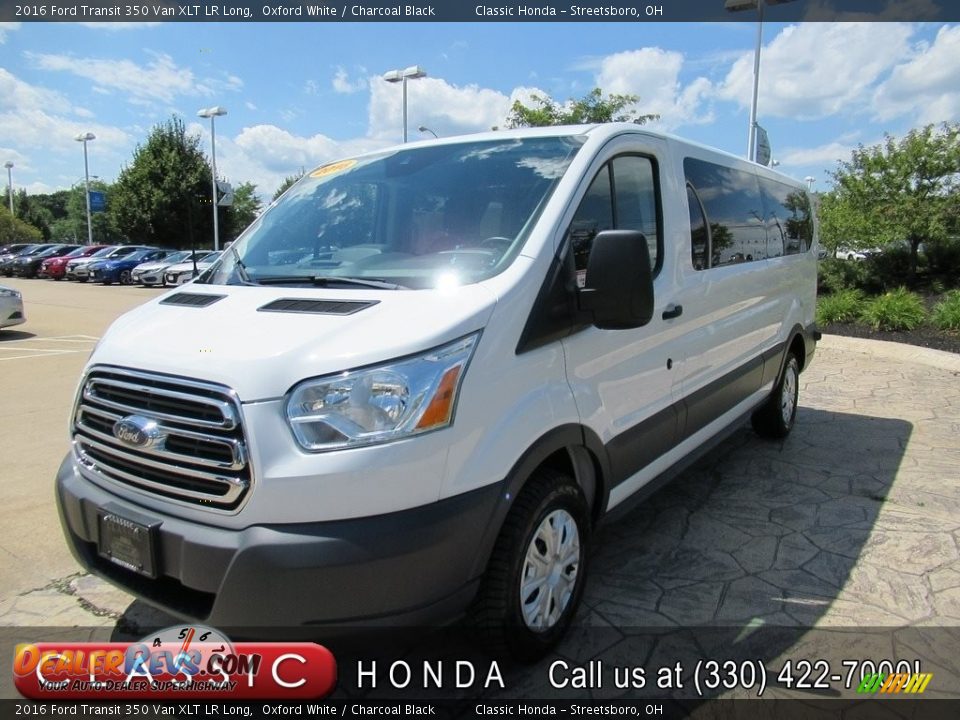 2016 Ford Transit 350 Van XLT LR Long Oxford White / Charcoal Black Photo #1