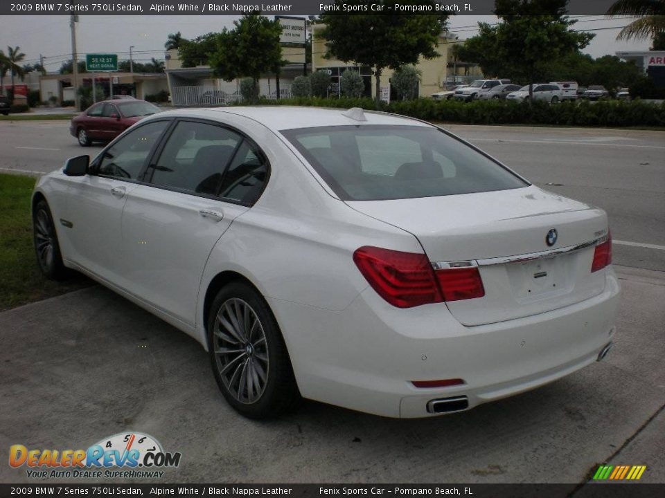2009 BMW 7 Series 750Li Sedan Alpine White / Black Nappa Leather Photo #9