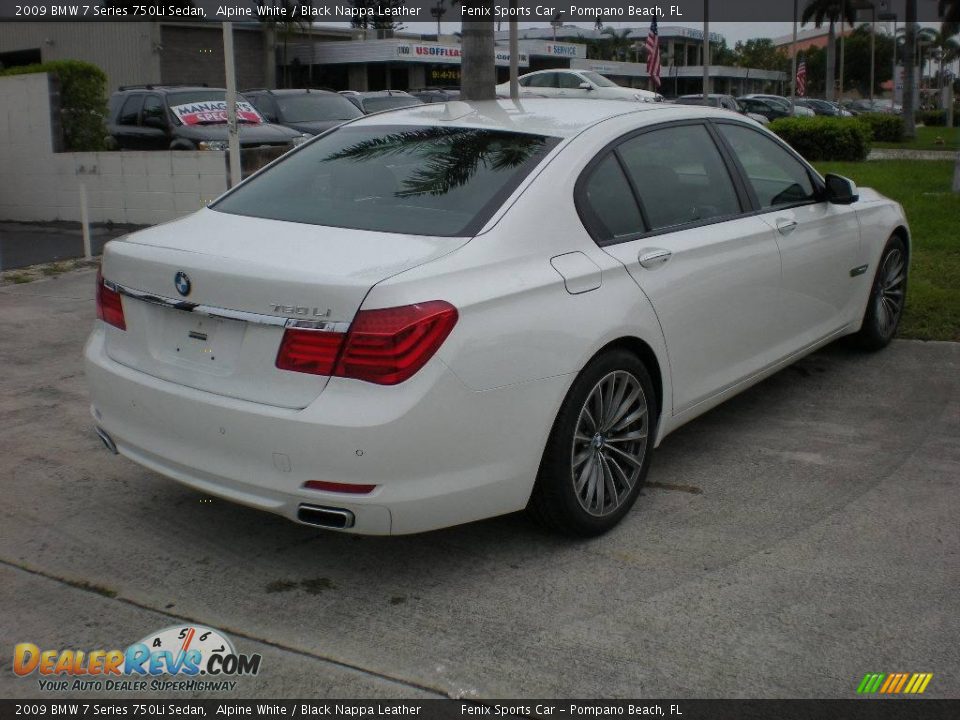 2009 BMW 7 Series 750Li Sedan Alpine White / Black Nappa Leather Photo #10