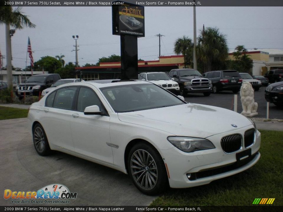 2009 BMW 7 Series 750Li Sedan Alpine White / Black Nappa Leather Photo #11