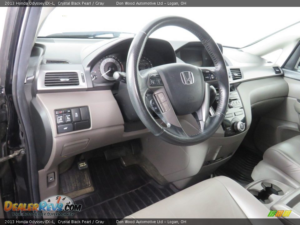 2013 Honda Odyssey EX-L Crystal Black Pearl / Gray Photo #32