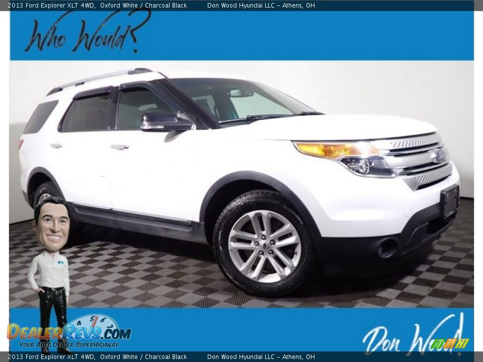 2013 Ford Explorer XLT 4WD Oxford White / Charcoal Black Photo #1