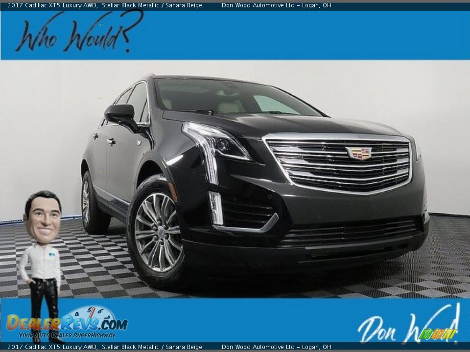 2017 Cadillac XT5 Luxury AWD Stellar Black Metallic / Sahara Beige Photo #1