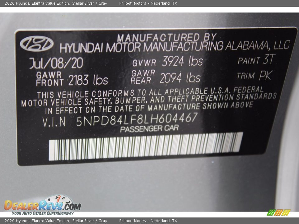 2020 Hyundai Elantra Value Edition Stellar Silver / Gray Photo #25