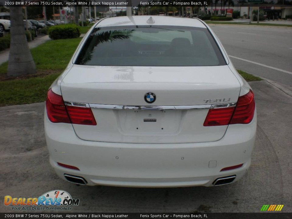 2009 BMW 7 Series 750Li Sedan Alpine White / Black Nappa Leather Photo #14