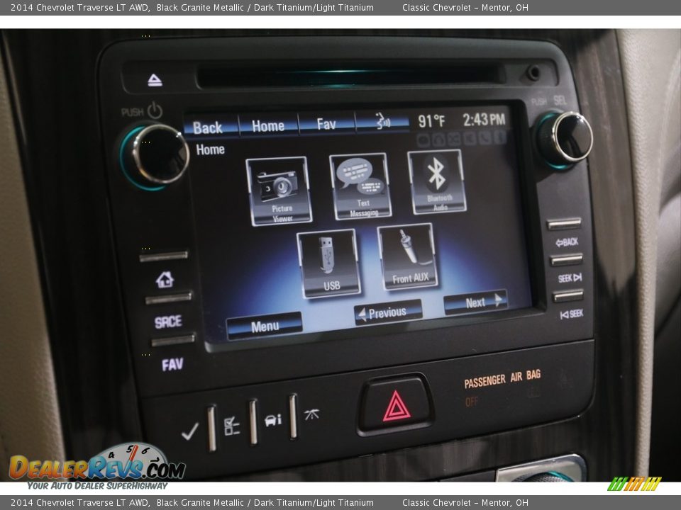2014 Chevrolet Traverse LT AWD Black Granite Metallic / Dark Titanium/Light Titanium Photo #10