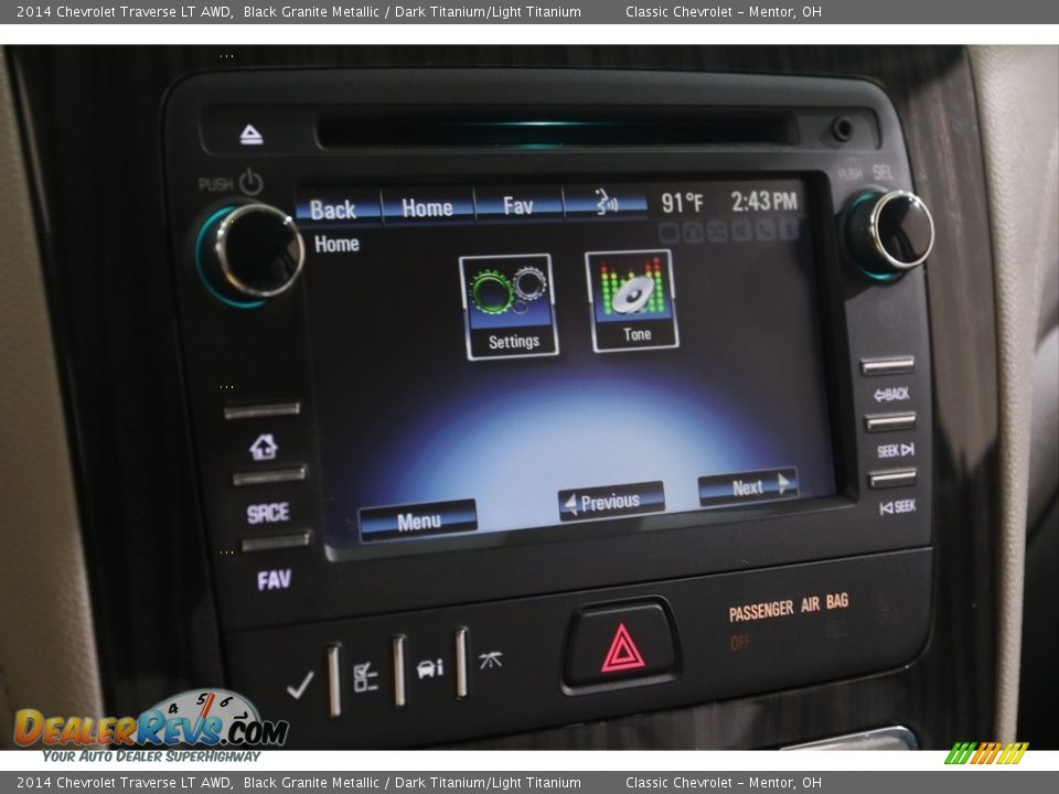 2014 Chevrolet Traverse LT AWD Black Granite Metallic / Dark Titanium/Light Titanium Photo #11