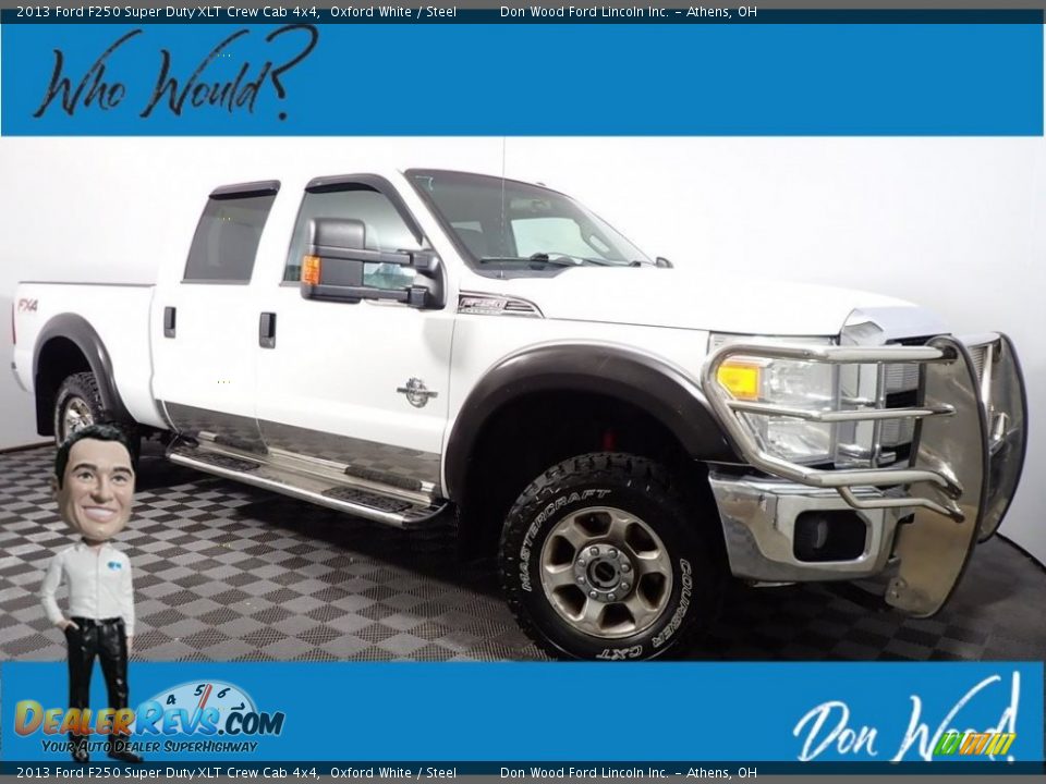 2013 Ford F250 Super Duty XLT Crew Cab 4x4 Oxford White / Steel Photo #1