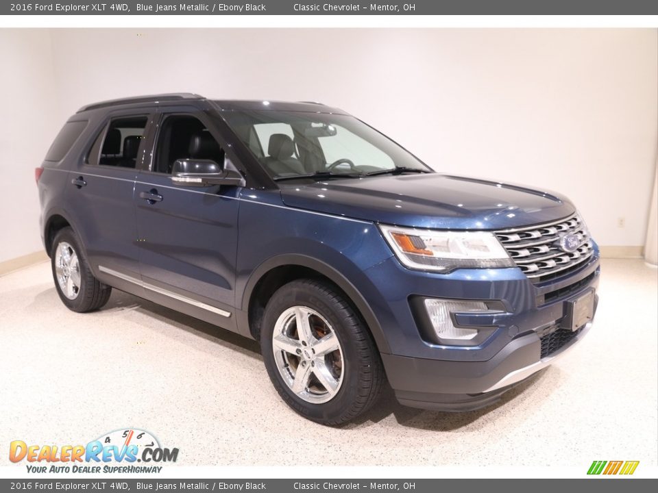 2016 Ford Explorer XLT 4WD Blue Jeans Metallic / Ebony Black Photo #1
