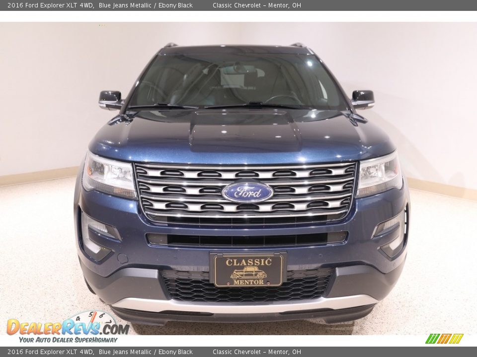 2016 Ford Explorer XLT 4WD Blue Jeans Metallic / Ebony Black Photo #2