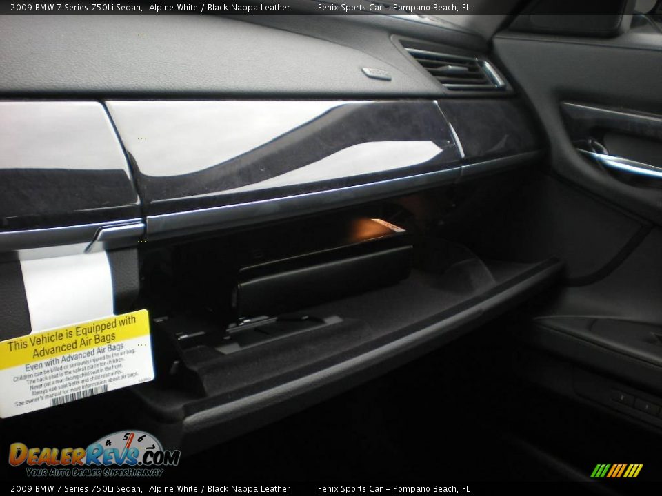2009 BMW 7 Series 750Li Sedan Alpine White / Black Nappa Leather Photo #19