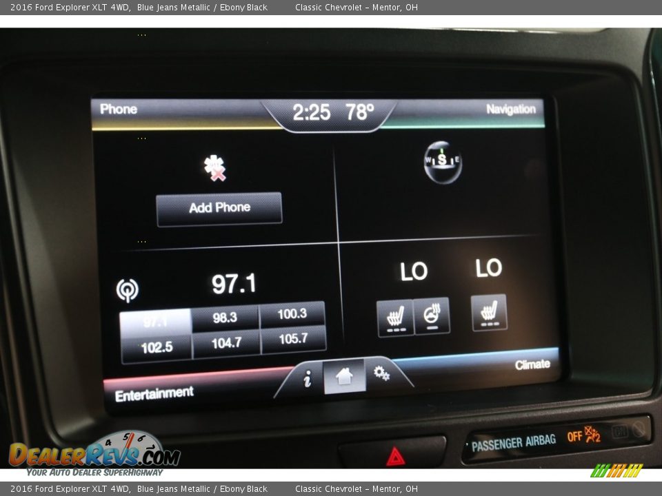 2016 Ford Explorer XLT 4WD Blue Jeans Metallic / Ebony Black Photo #10